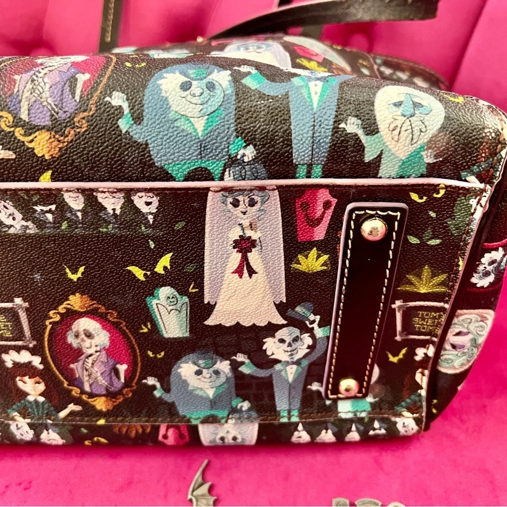 Dooney & Bourke - Disney Haunted Mansion Handbag & Keychain Rare Black Retired - Picture 8 of 16